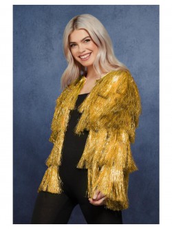 Fever - Fever Tinsel Festival Jacket, Gold - FV74005