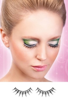 Baci Lingerie - Black-White Rhinestone Eyelashes - BE494