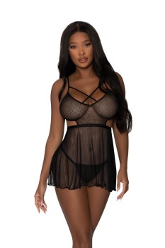 Exposed - Baby Doll & Crotchless Panty Set - MSM287