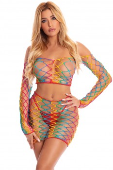 Pink Lipstick - Pot Of Gold 2Pc Skirt Set - PL23077