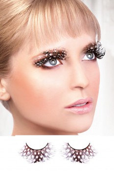 Baci Lingerie - Brown Feather Eyelashes - BE607
