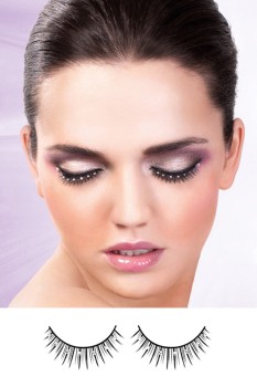 Baci Lingerie - Black-White Rhinestone Eyelashes - BE498