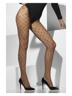 Fever - Diamond Net Tights, Black - FV42713