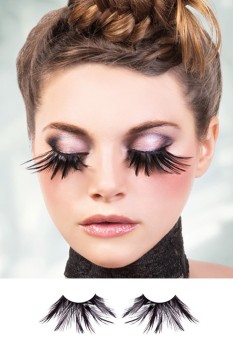 Baci Lingerie - Black Feather Eyelashes - BE611