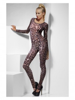 Fever - Cheetah Print Bodysuit, Brown - FV26811