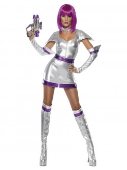 Fever - Fever Space Cadet Costume, Silver Metallic - FV33469