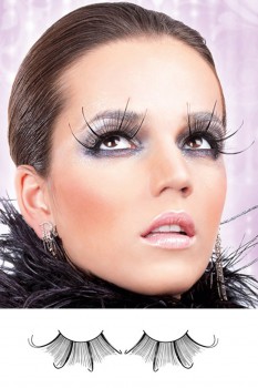 Baci Lingerie - Black Feather Eyelashes - BE488