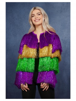 Fever - Fever Tinsel Mardi Gras Jacket - FV74006X