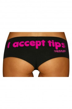 Hustler - Hustler Screen Print Panties - I Accept Tips - HSP-05