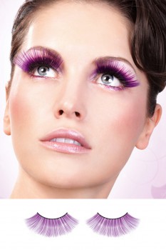 Baci Lingerie - Purple Glitter Eyelashes - BE546