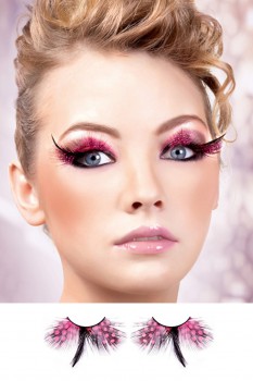 Baci Lingerie - Baby Pink Feather Eyelashes - BE632