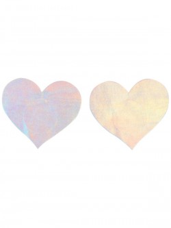 Fever - Fever Irridescent Heart Nipple Pasties - FV20787