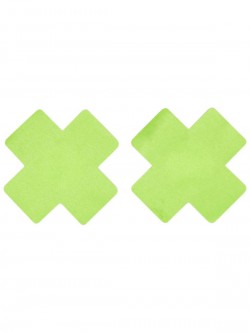 Fever - Fever Cross Nipple Pasties, Lime - FV20780