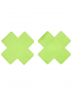 Fever - Fever Cross Nipple Pasties, Lime - FV20780