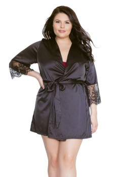 Coquette - Satin And Lace Robe - CQ7143X