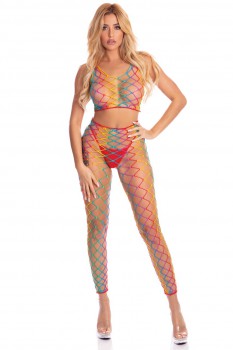 Pink Lipstick - Roy G. Biv 2Pc Bodystocking - PL23078