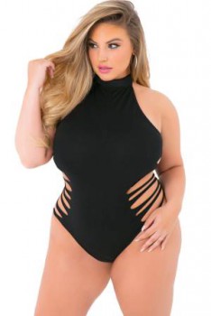 Pink Lipstick - Slit N Spin Bodysuit - PL20027X