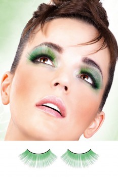 Baci Lingerie - Light Green Glitter Eyelashes - BE522