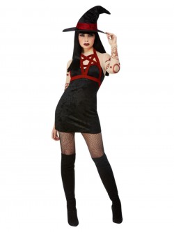 Fever - Fever Satanic Witch Costume, Black - FV11957