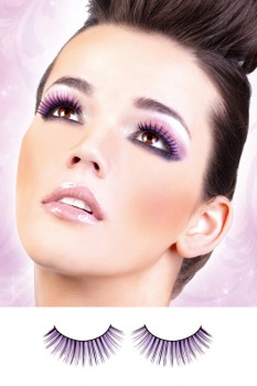 Baci Lingerie - Black-Purple Deluxe Eyelashes - BE500