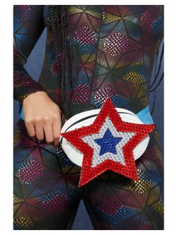 Fever - Fever Americana Sequin Star Bum Bag, Blue - FV61161